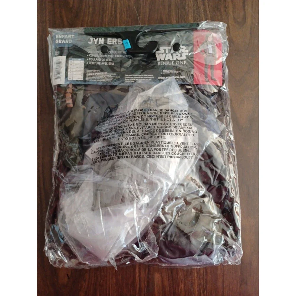 Disney Star Wars Kids L Large Costume Rogue One Jyn Erso Halloween New - Picture 2 of 4